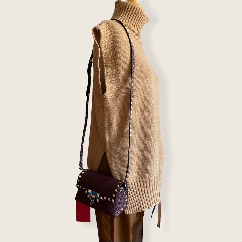 NWT Valentino Mini Rockstud Leather Crossbody Bag - Picture 3 of 12